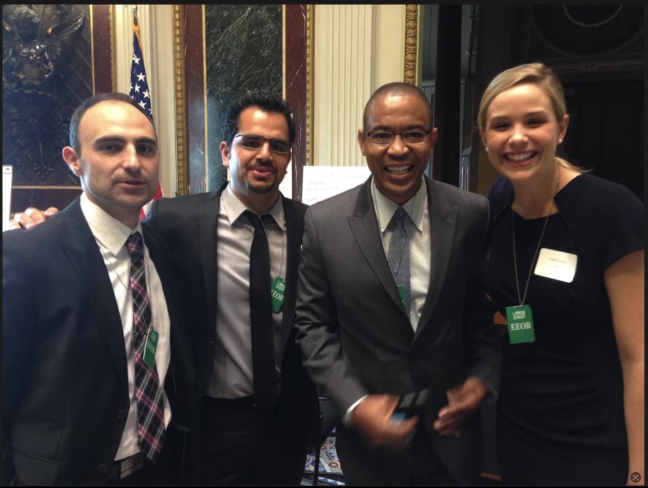 Maxwell Seaman at the U.S. Department of Commerce small-business initiative, Eisenhower Executive Office Building